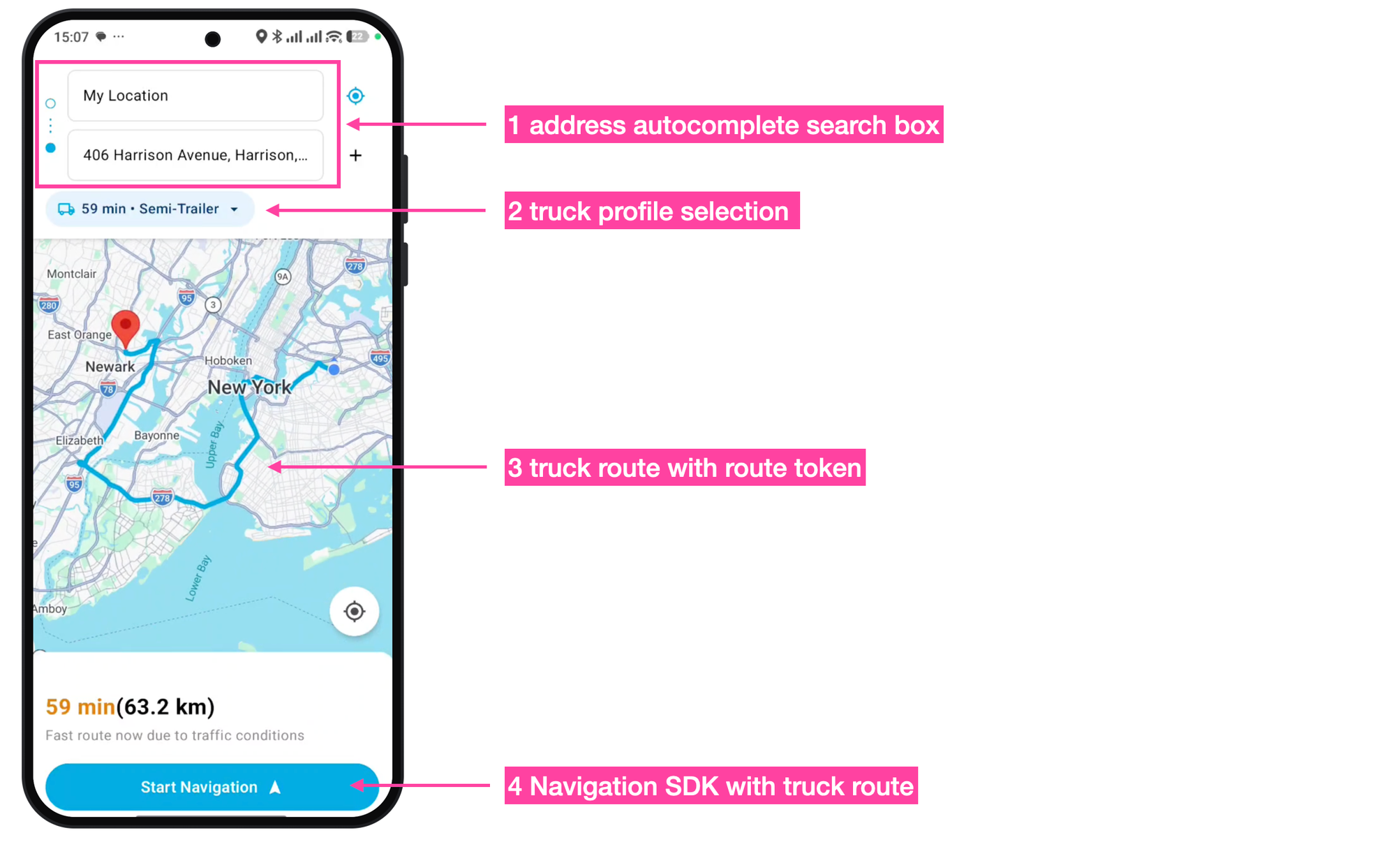 The structure of the truck GPS app we'll build together