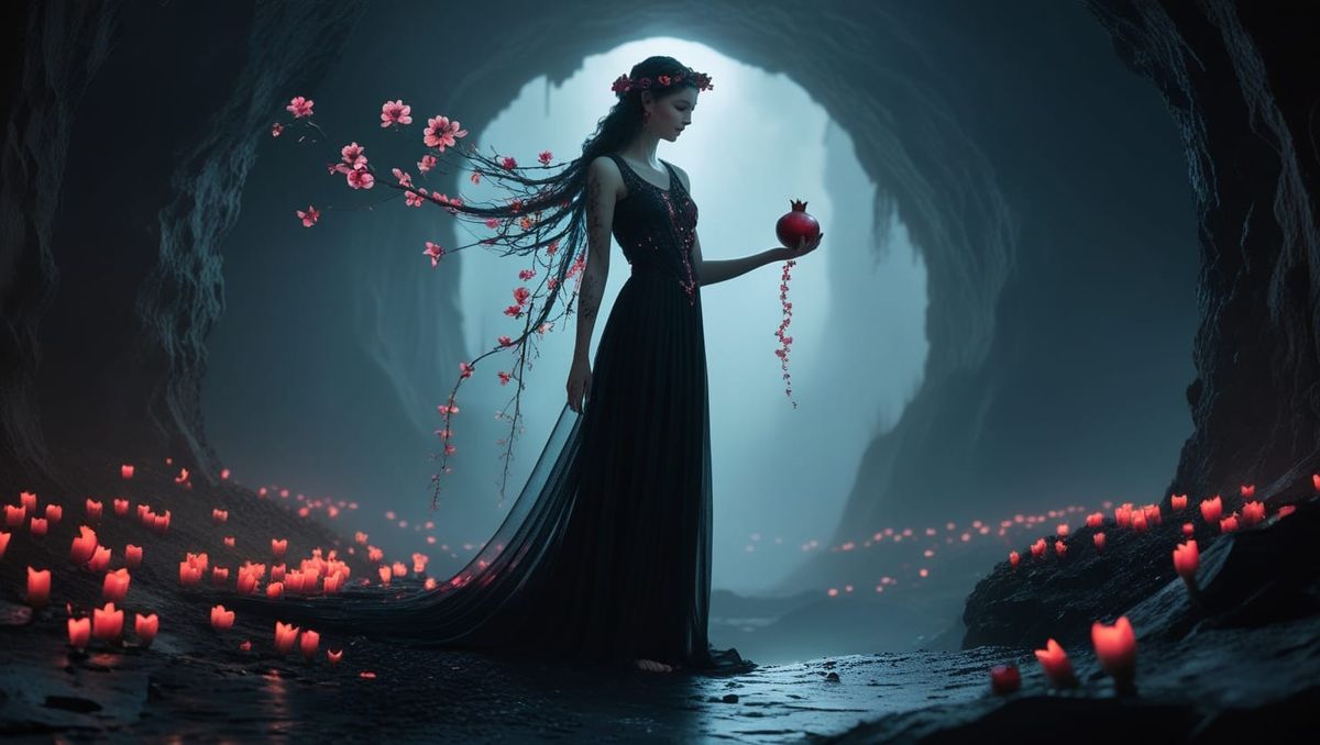 Perséfone: entre la sombra y la luz 🌑🌸 – Día 6