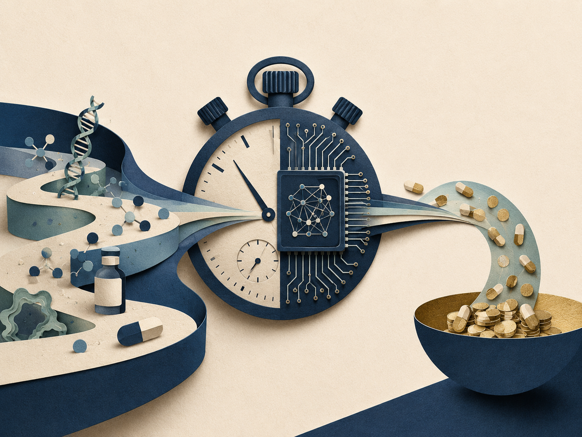 The compression trade: what AI discovery speed does to the royalty clock