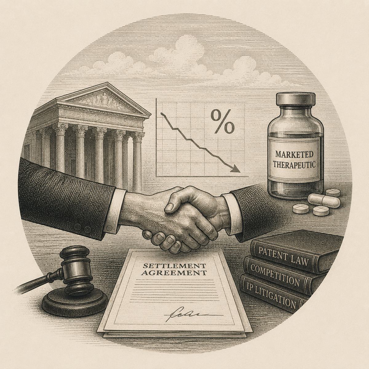 A royalty made in litigation: the settlement rate on a marketed competitor