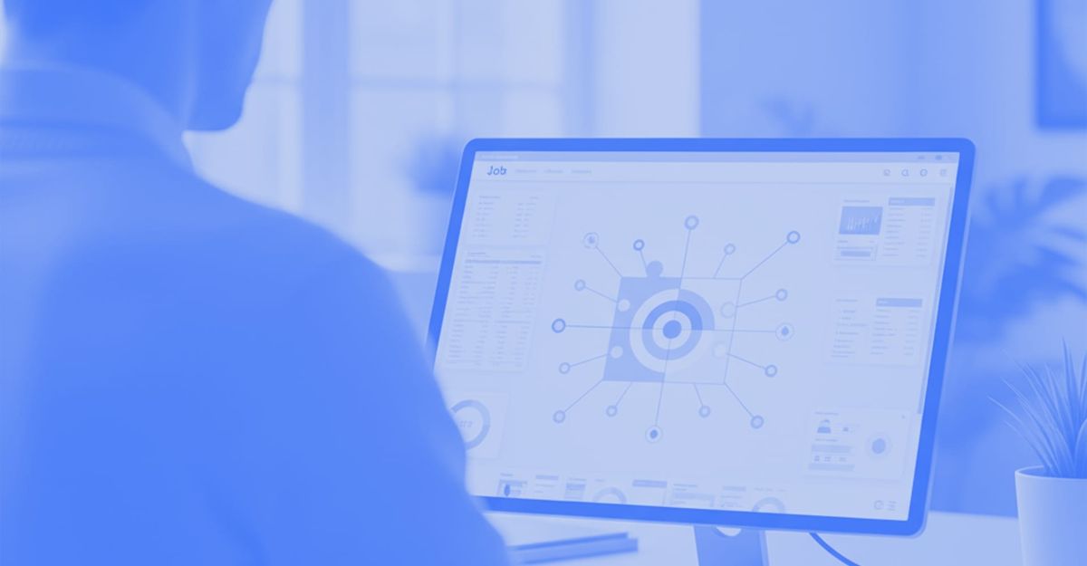 Man on a job website