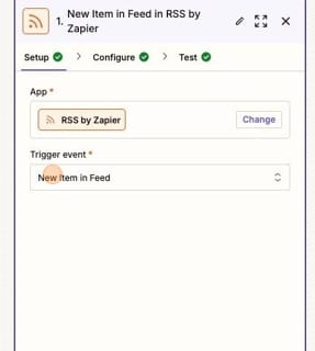 RSS by Zapier trigger