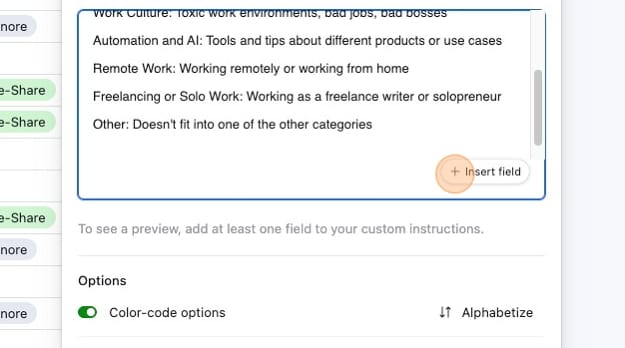 Inserting data from another field in Airtable