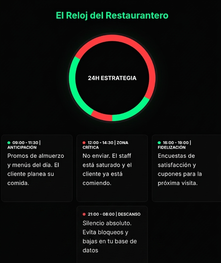 Cuando enviar mensajes de whatsapp (restaurantes)