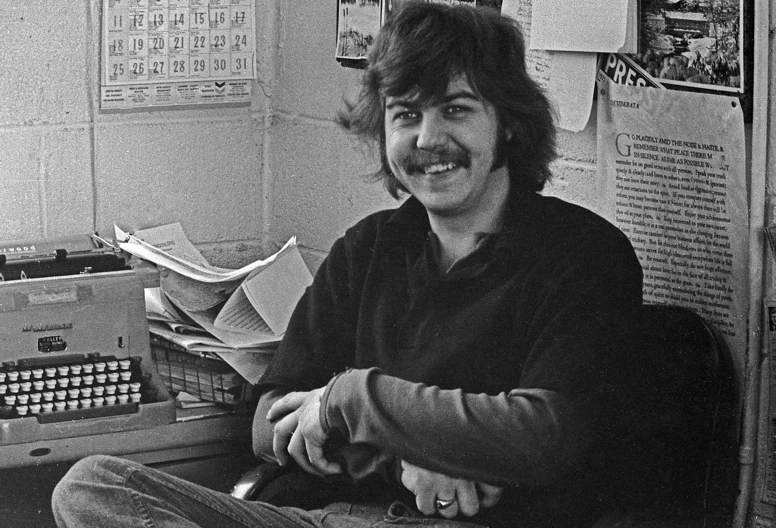   Gary B. Larson in his role as editor of the Whidbey Record in 1972.  