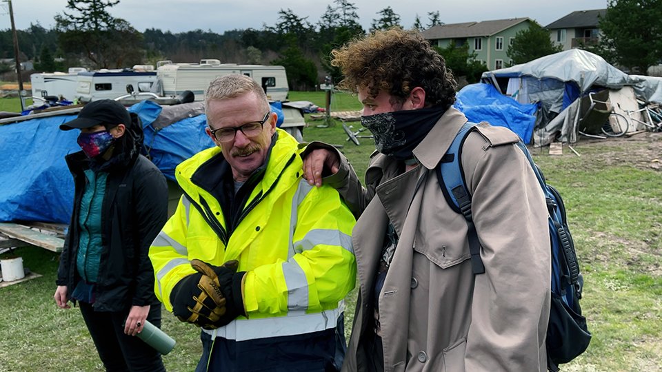   Michael (left) and Damien. Photo by Gabe Van Lelyveld  