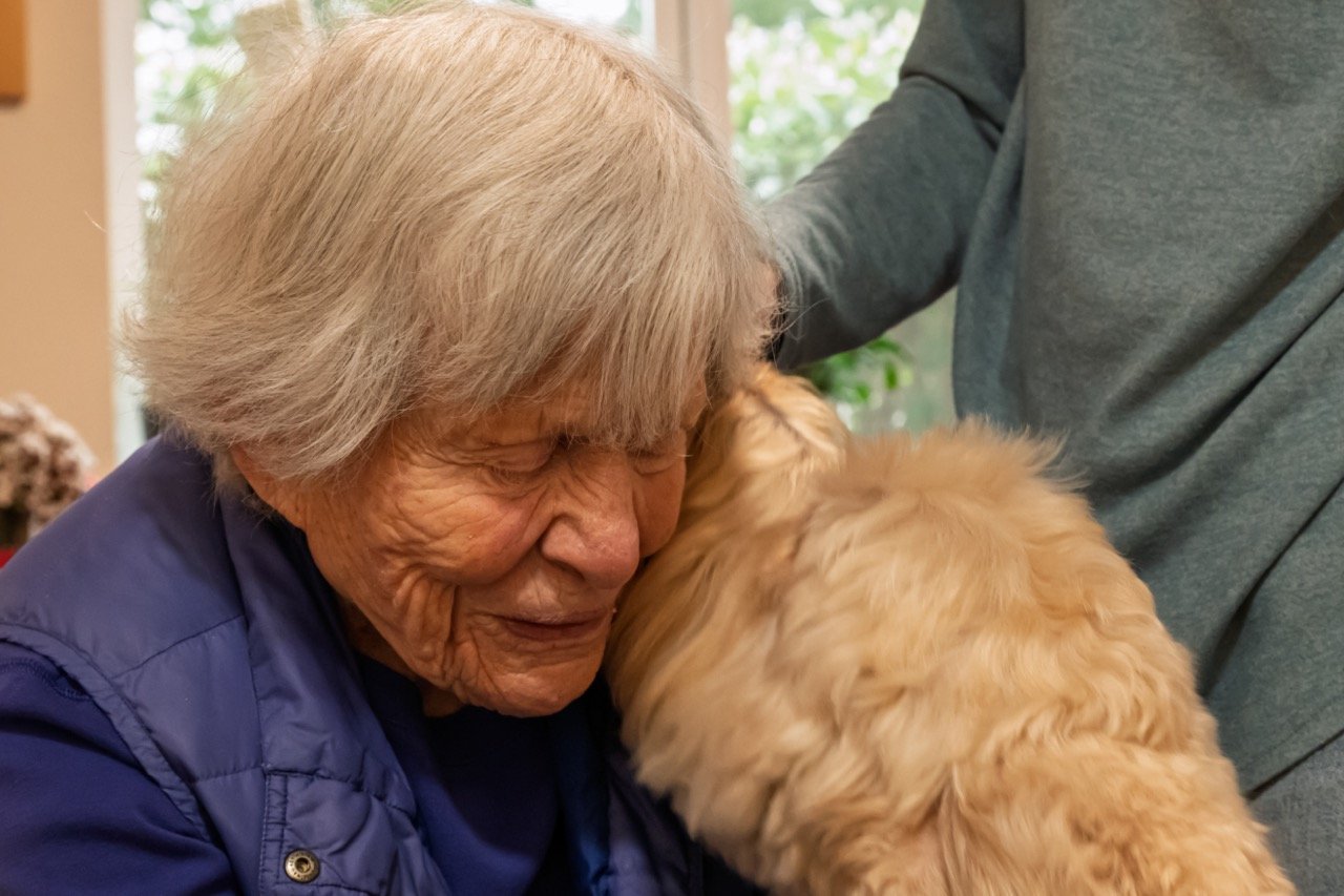   Eva and Jake on a typical visit. Photo by Luc Schoonjans.  