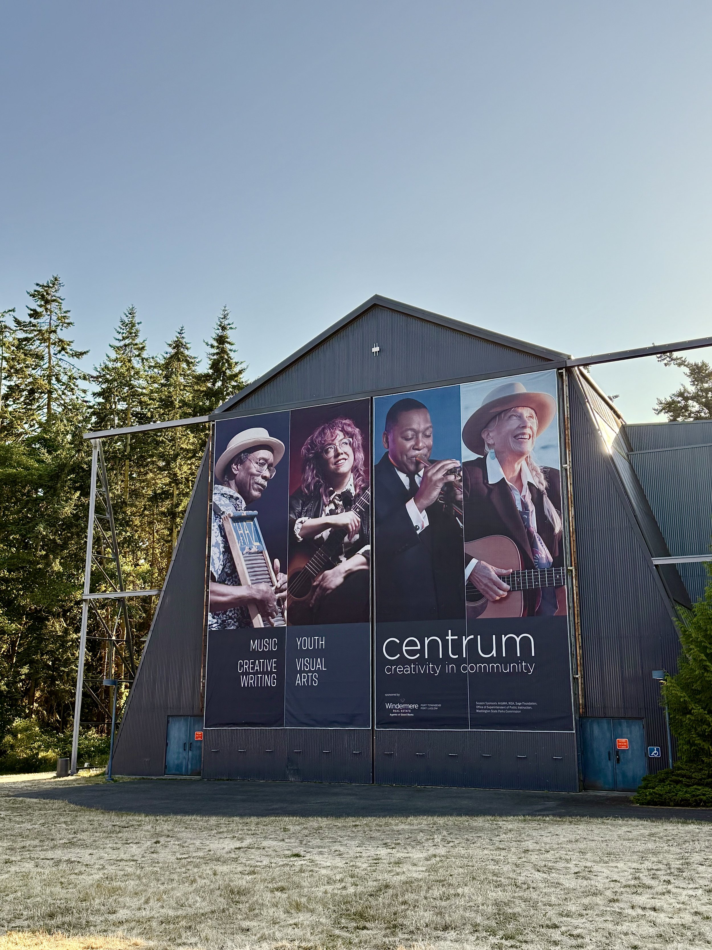   McCurdy Pavilion and Littlefield Green stand ready for Centrum's Jazz Port Townsend and Acoustic Blues Festival events this week and next. Photo by Diane Urbani de la Paz  