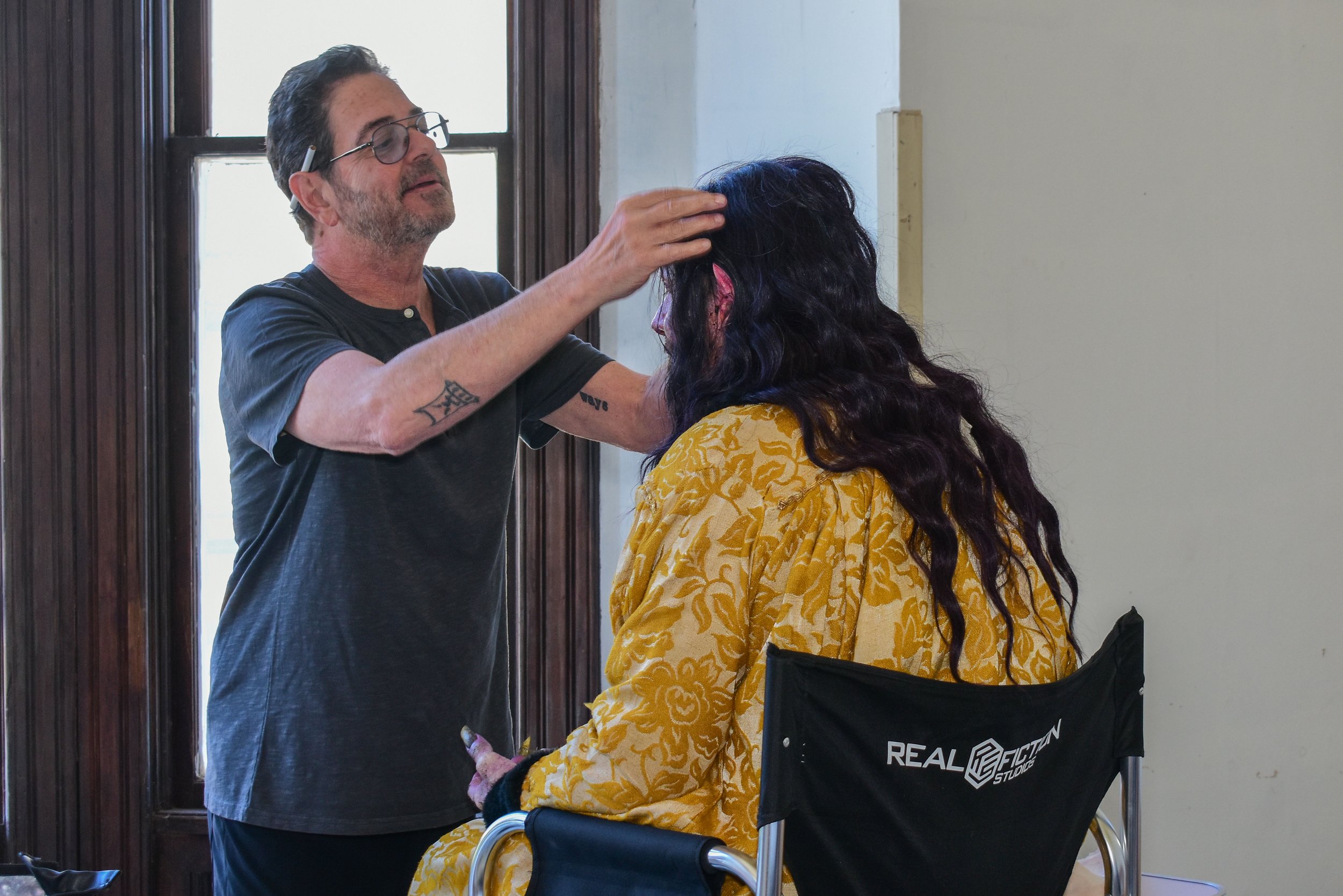   Special effects artist Steve Johnson, and actor Tony Doupe. Photo by Elizabeth Becker  