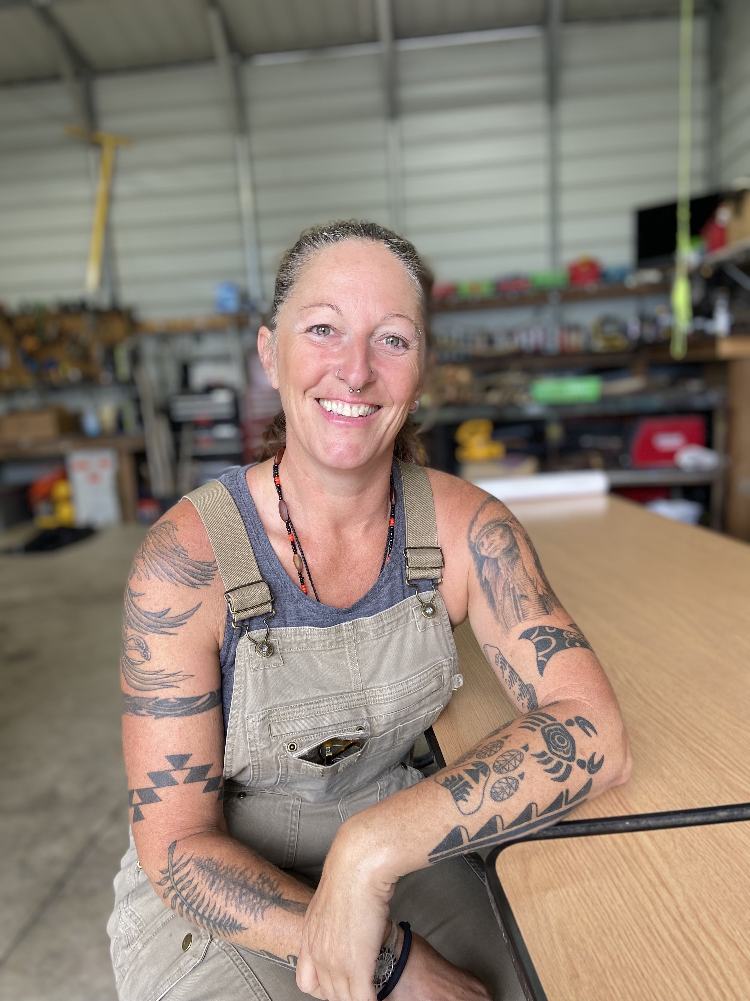  Laurae Hughes in her barn during Farm Tour weekend. Photo by Nhatt Nichols. 