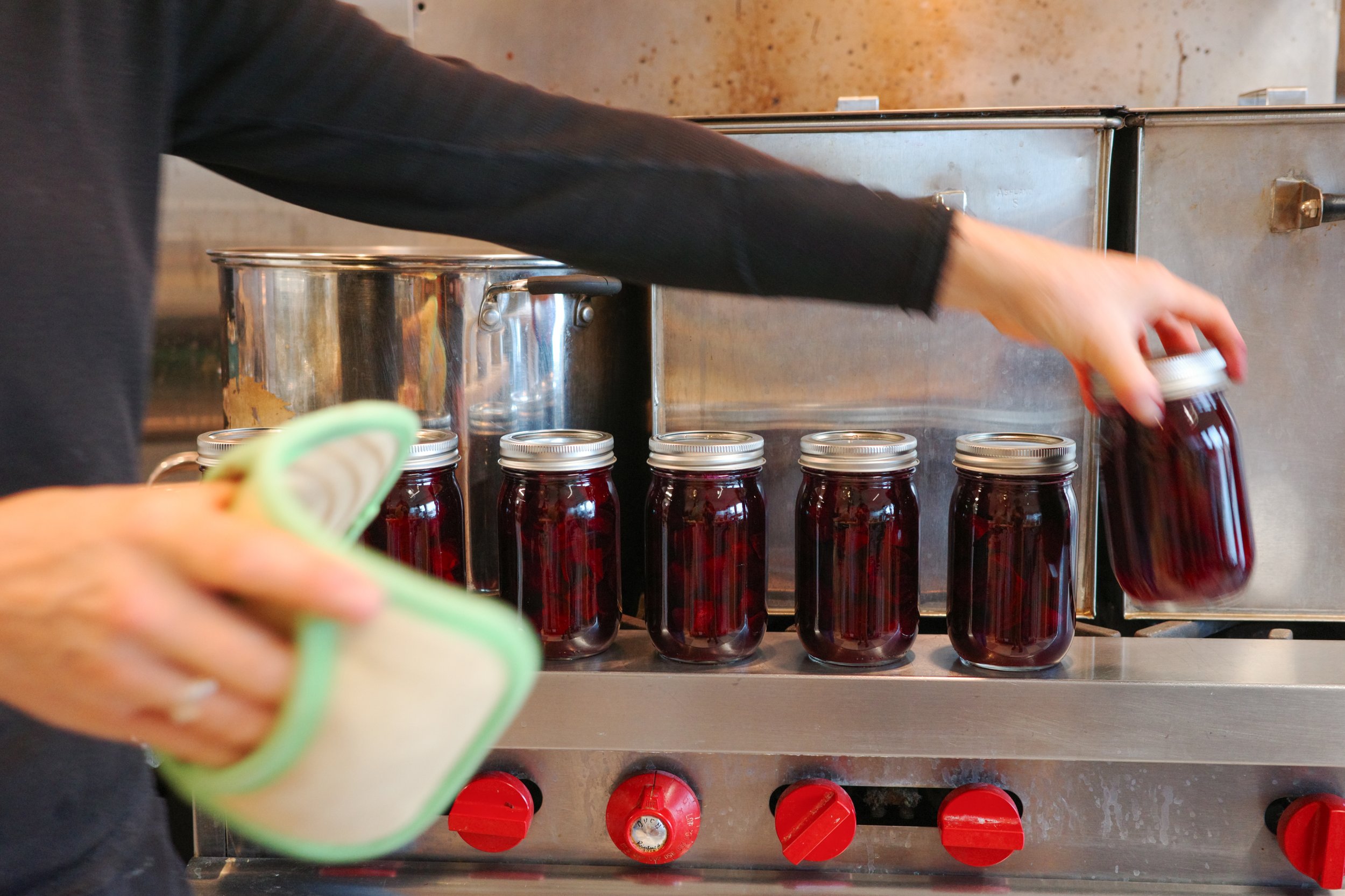  Megan Mix specializes in value-added products, like these canned beets. 