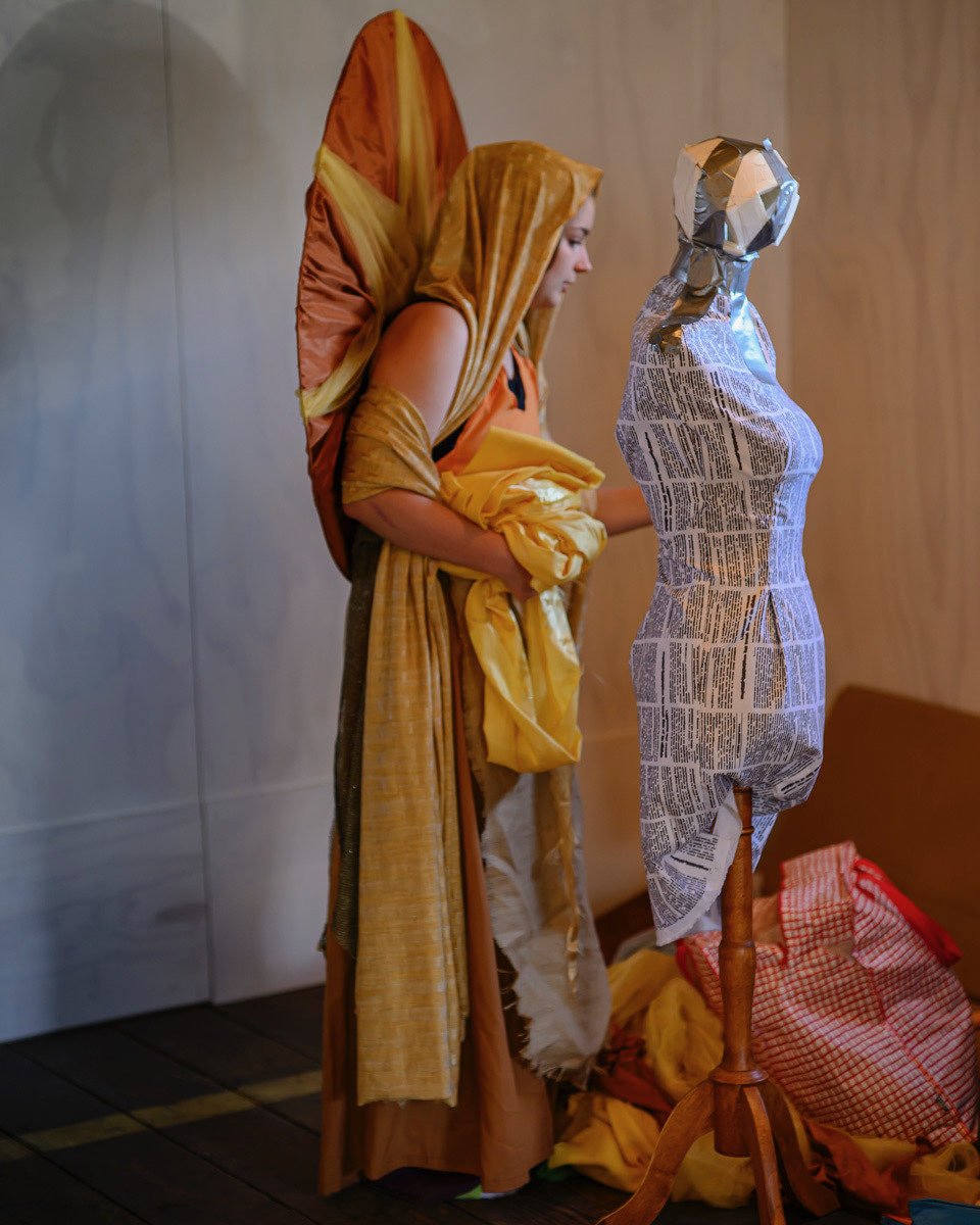   Kai Campbell models “Winter Solstice Deity. Photo by Camille Hildrebrandt.  