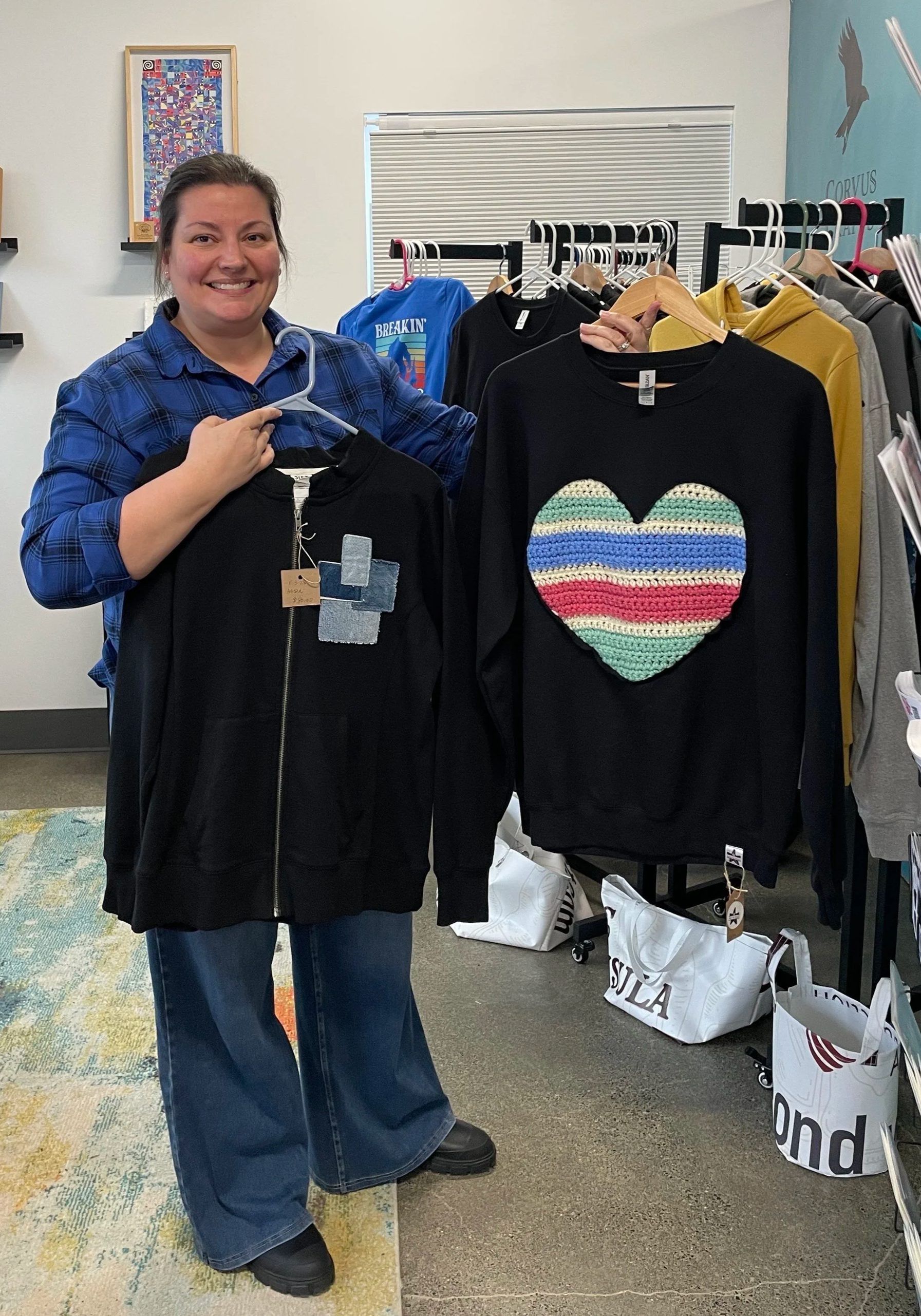   Owner Candace Mangold poses with Bright Tide Designs. Photo by Angela Downs  