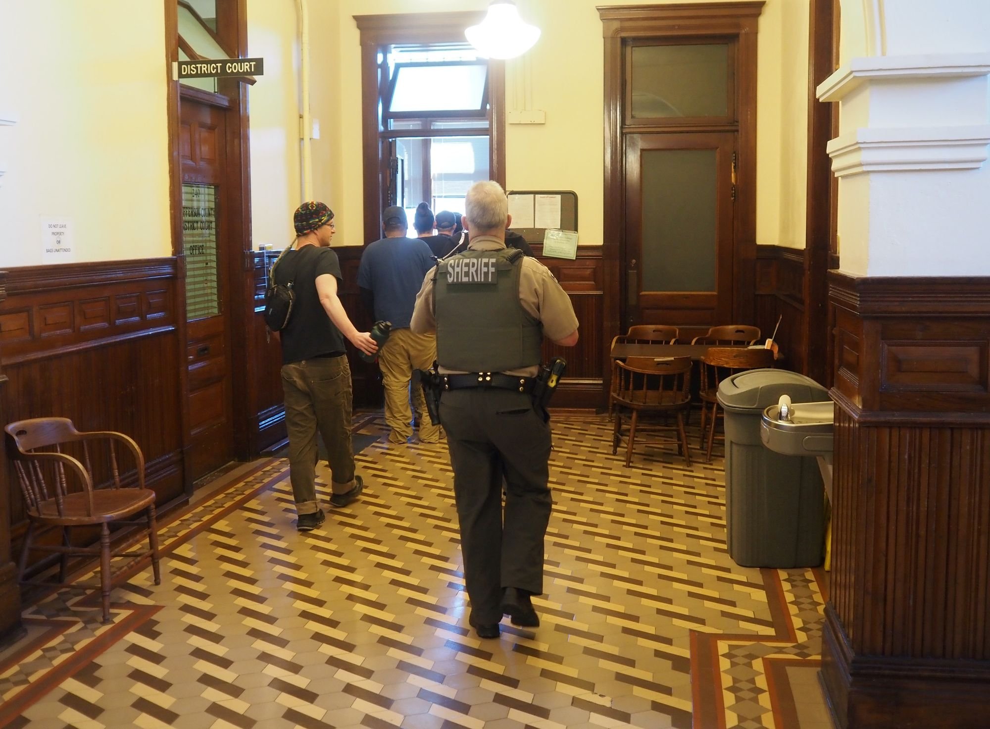   People file into Behavioral Health Court on Tuesday, June 25. Beacon photo by Derek Firenze  
