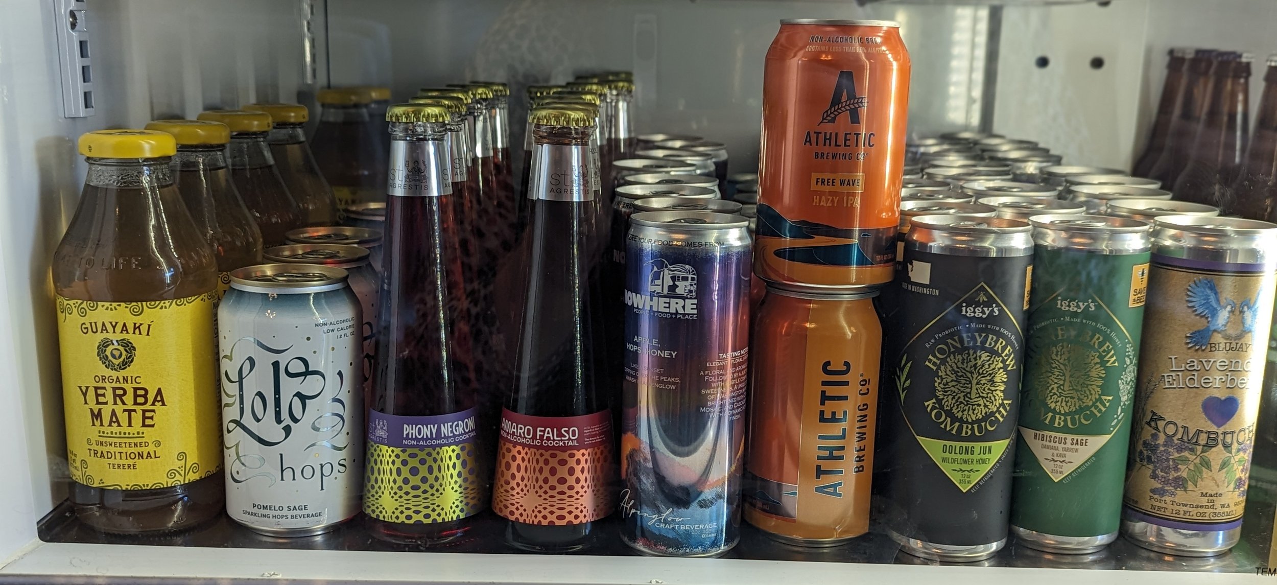 The Bishop Block Bottle Shop and Garden has a wide array of NA tipples