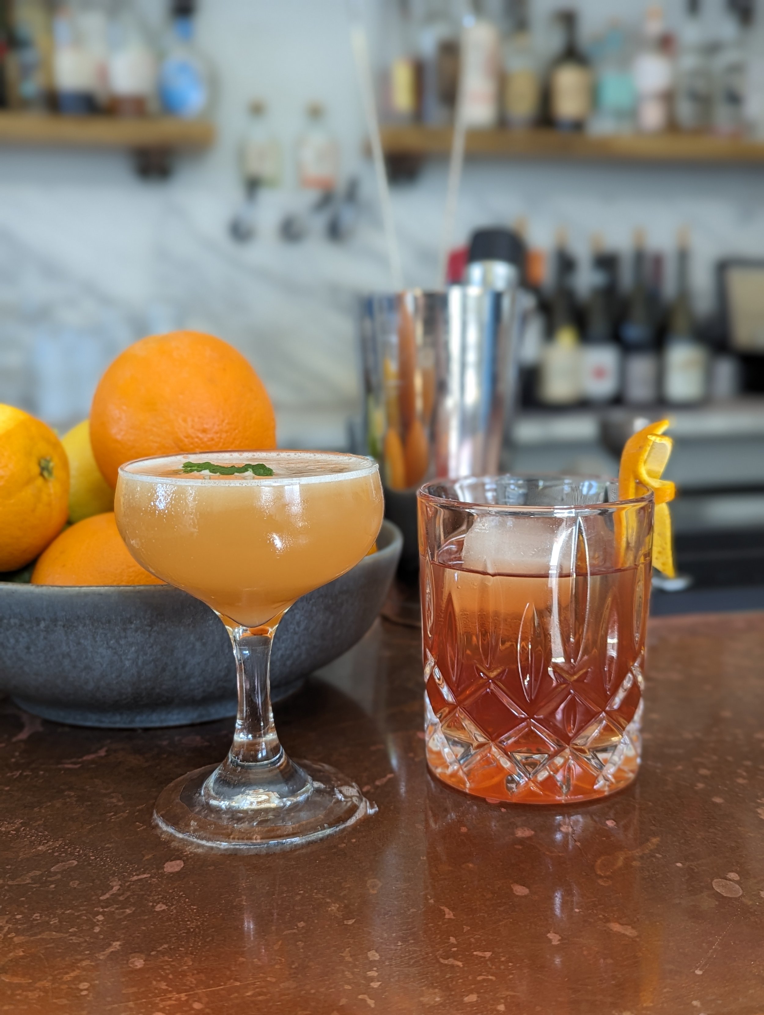 The Nigella and an NA Boulevardier, are just two of the Non-alcoholic drinks at Finistère