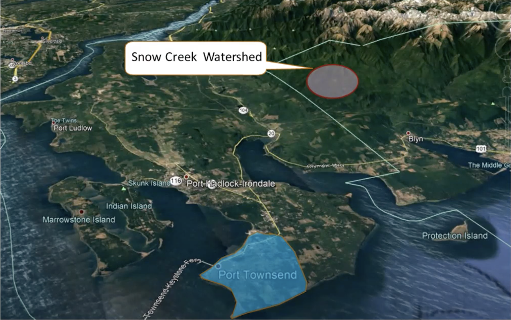   Port Townsend’s watershed. Photo courtesy of the City of Port Townsend.  