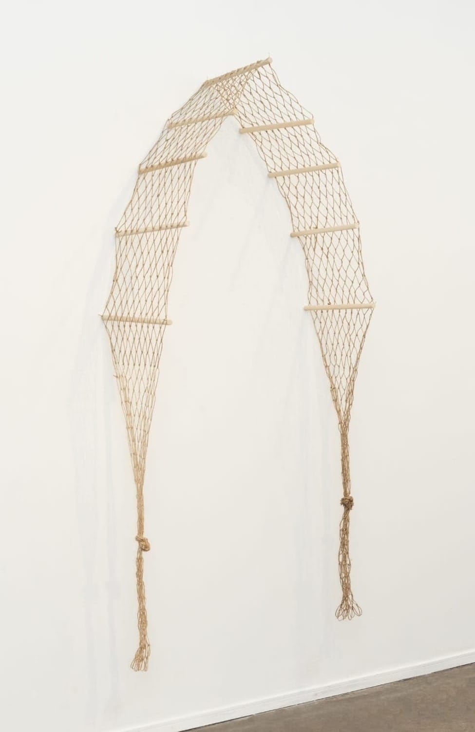 Hanging net sculpture by ebere agwuncha