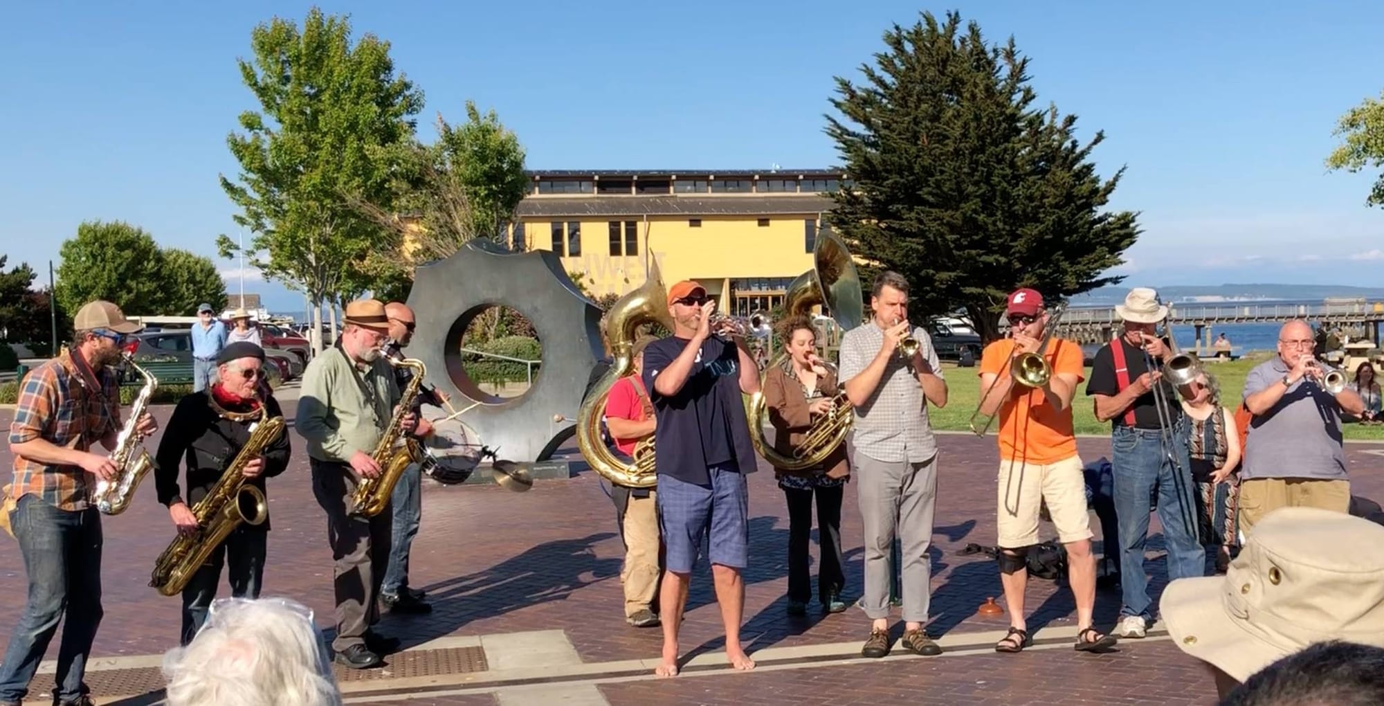 Unexpected Brass Band at Pope Marine Park.