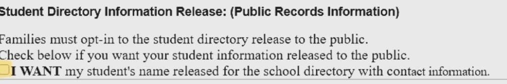 Image of Skyward that was included in Rosenbury’s letter to parents.&nbsp;