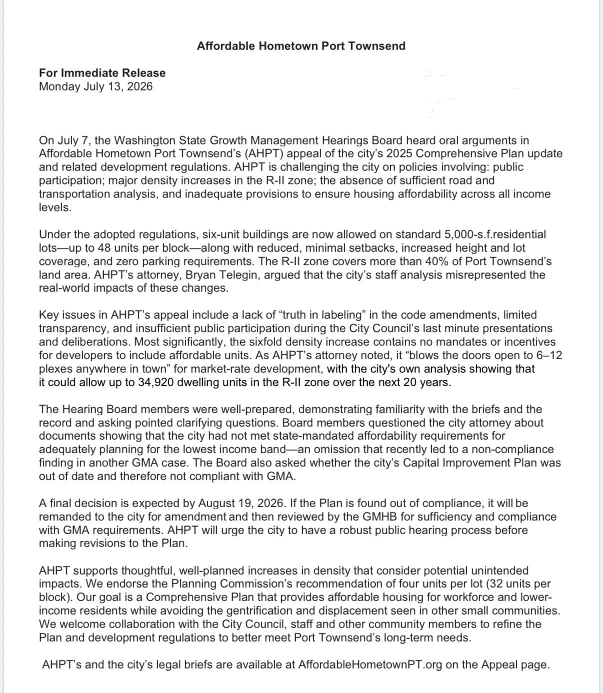 AHPT’s July 13, 2026 press release.