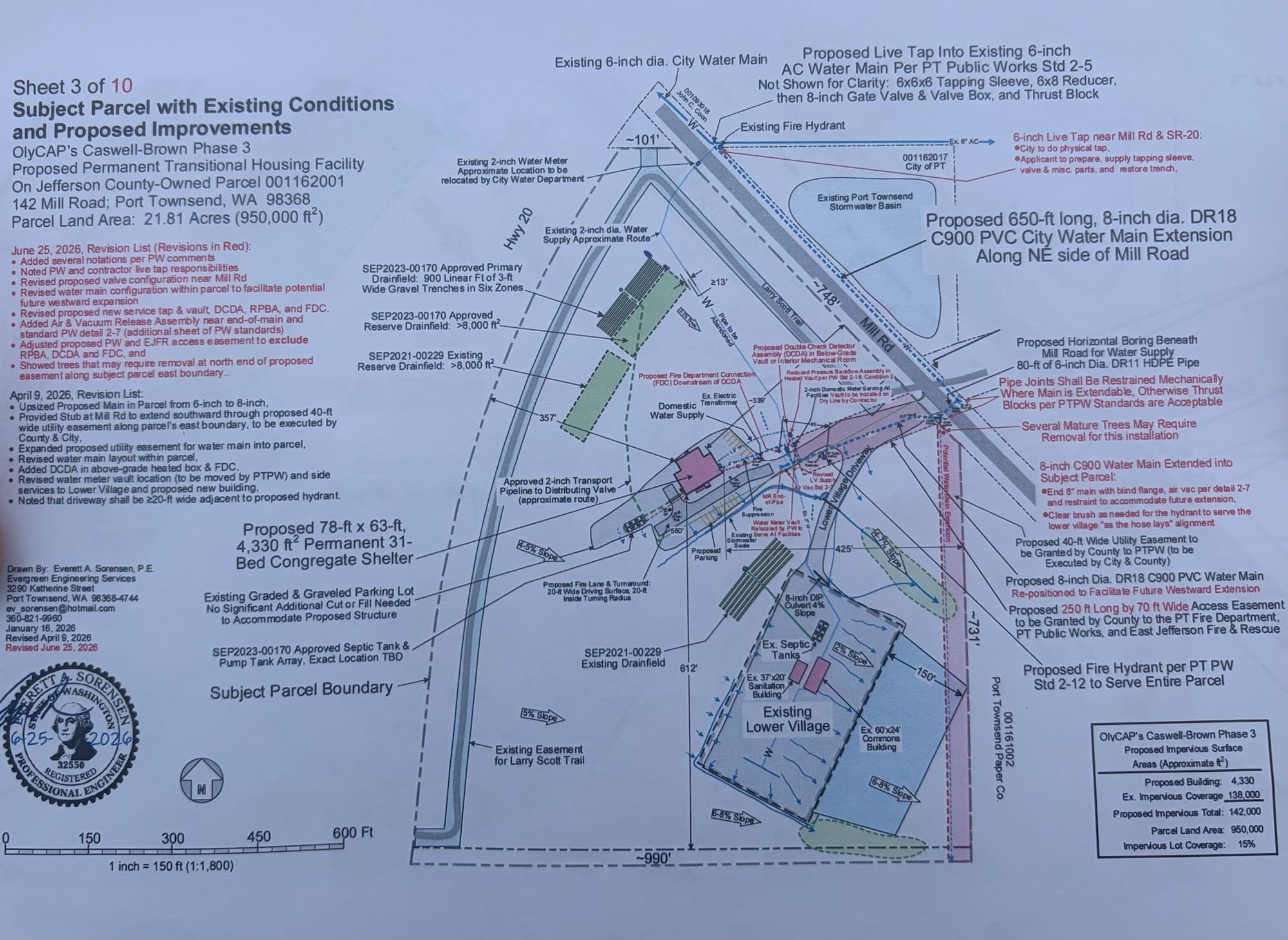 Caswell Brown congregate shelter site plan. 