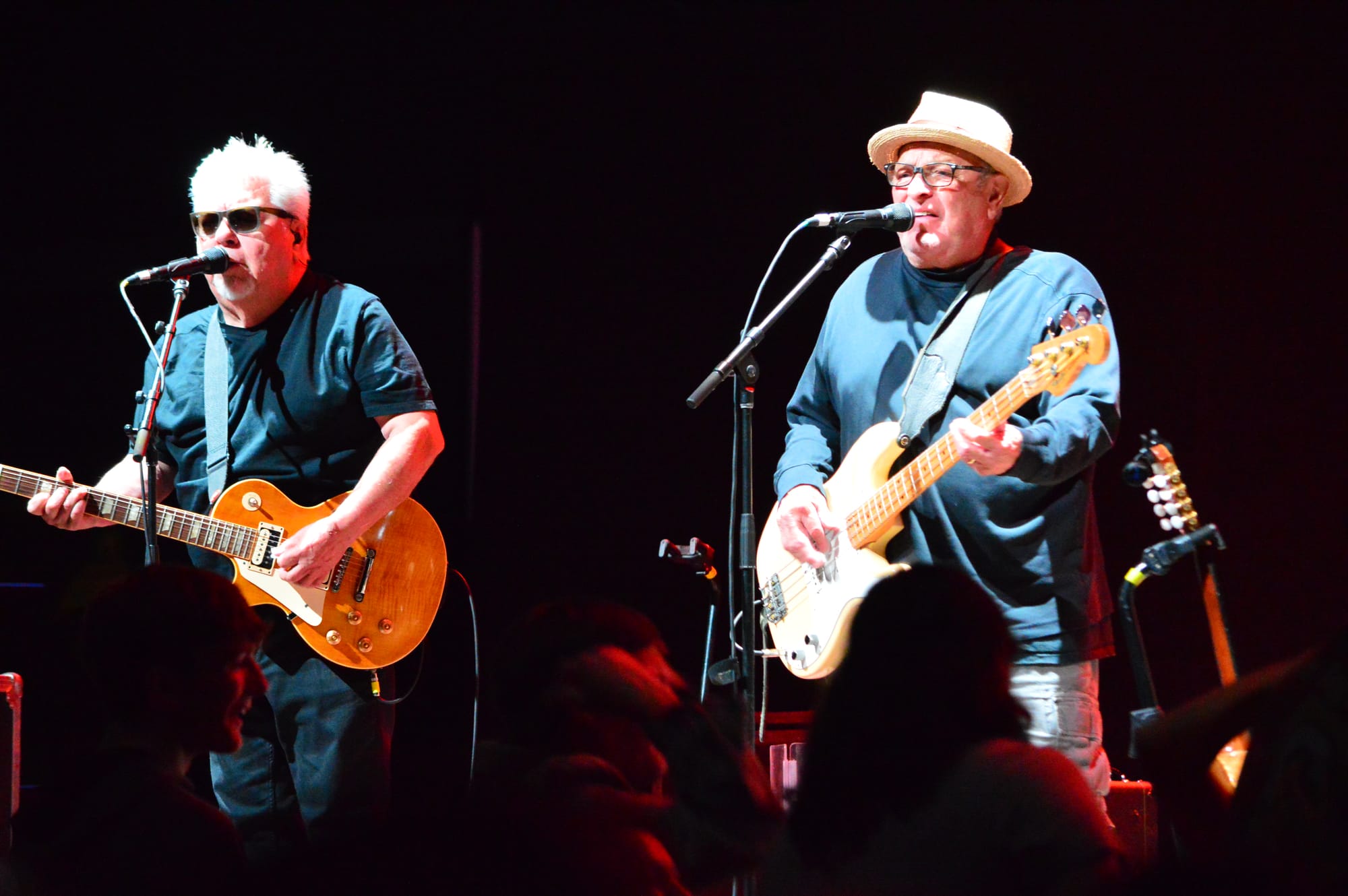 Los Lobos guitarist-vocalist Cesar Rosas, left, and bassist Conrad Lozano.