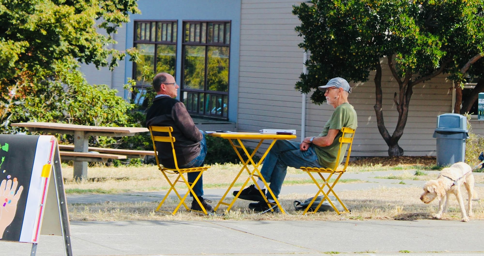 Interim City Manager Steve King and AHPT President John Watts outside of the Port Townsend Rec Center.