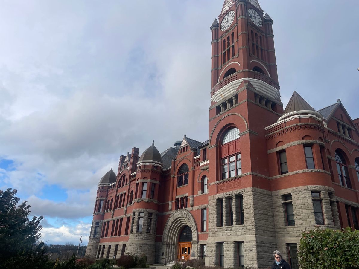 Front Right view of the Jefferson County Courthouse in Port Townsend, Washington