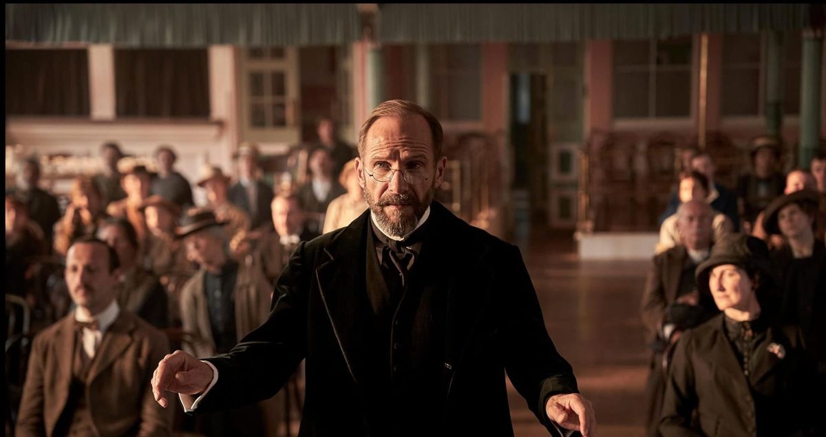 Actor Ralph Fiennes in the film the Choral 