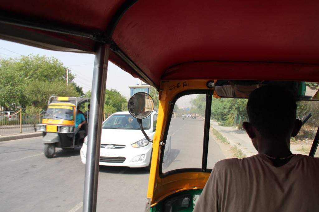 Our tuk-tuk driver saving time – you have no idea how we felt.