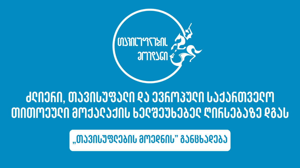 ძლიერი, თავისუფალი და ევროპული საქართველო თითოეული მოქალაქის ხელშეუხებელ ღირსებაზე დგას