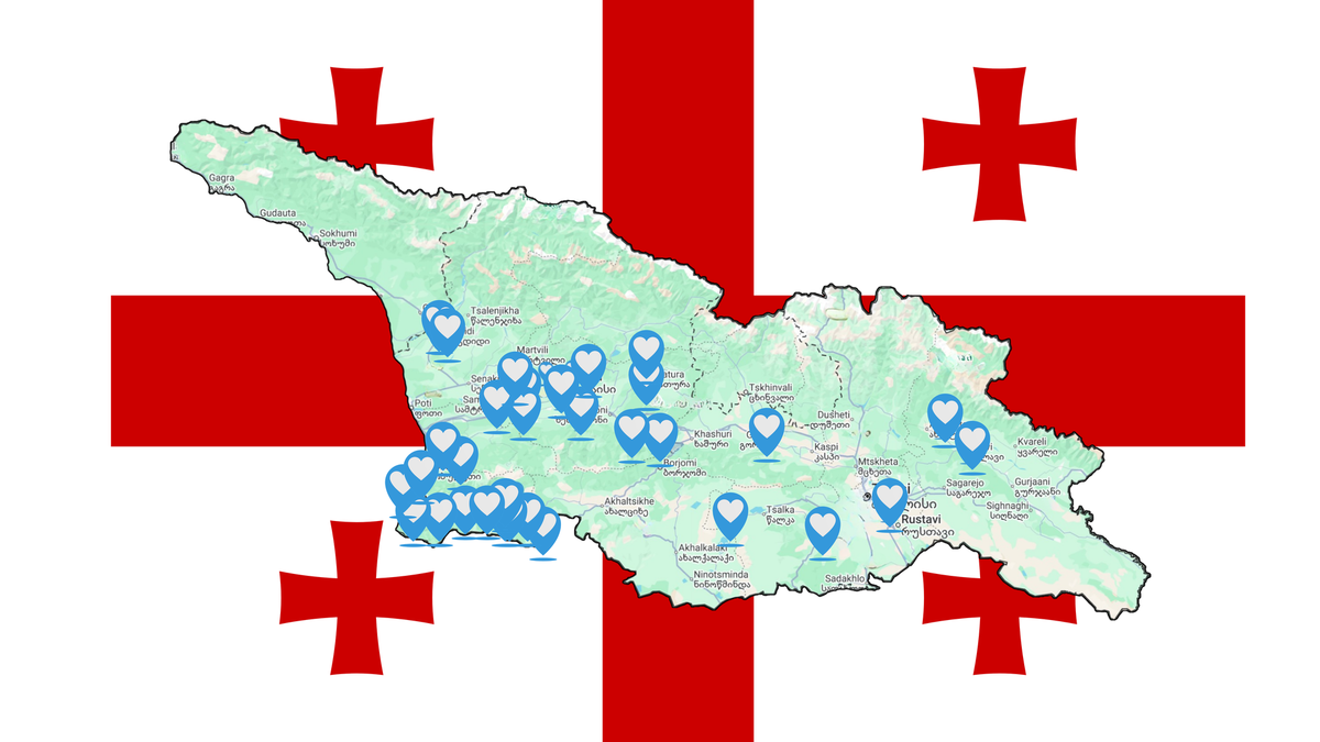თავისუფლების მოედნის რეგიონული შეხვედრების რუკა