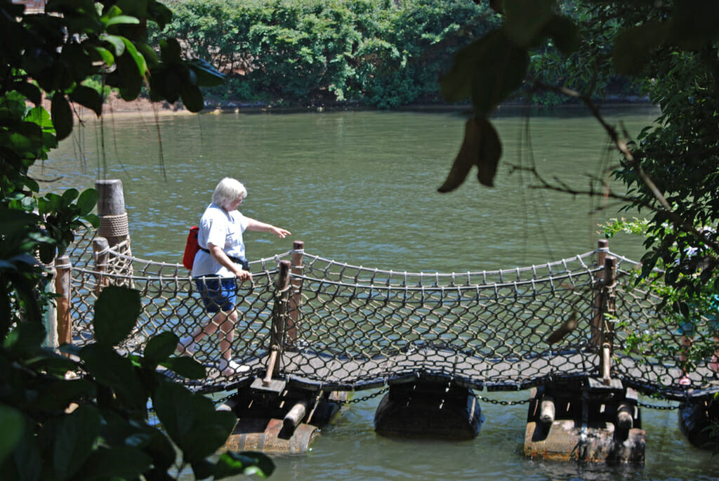 Tom Sawyer Island floating bridge