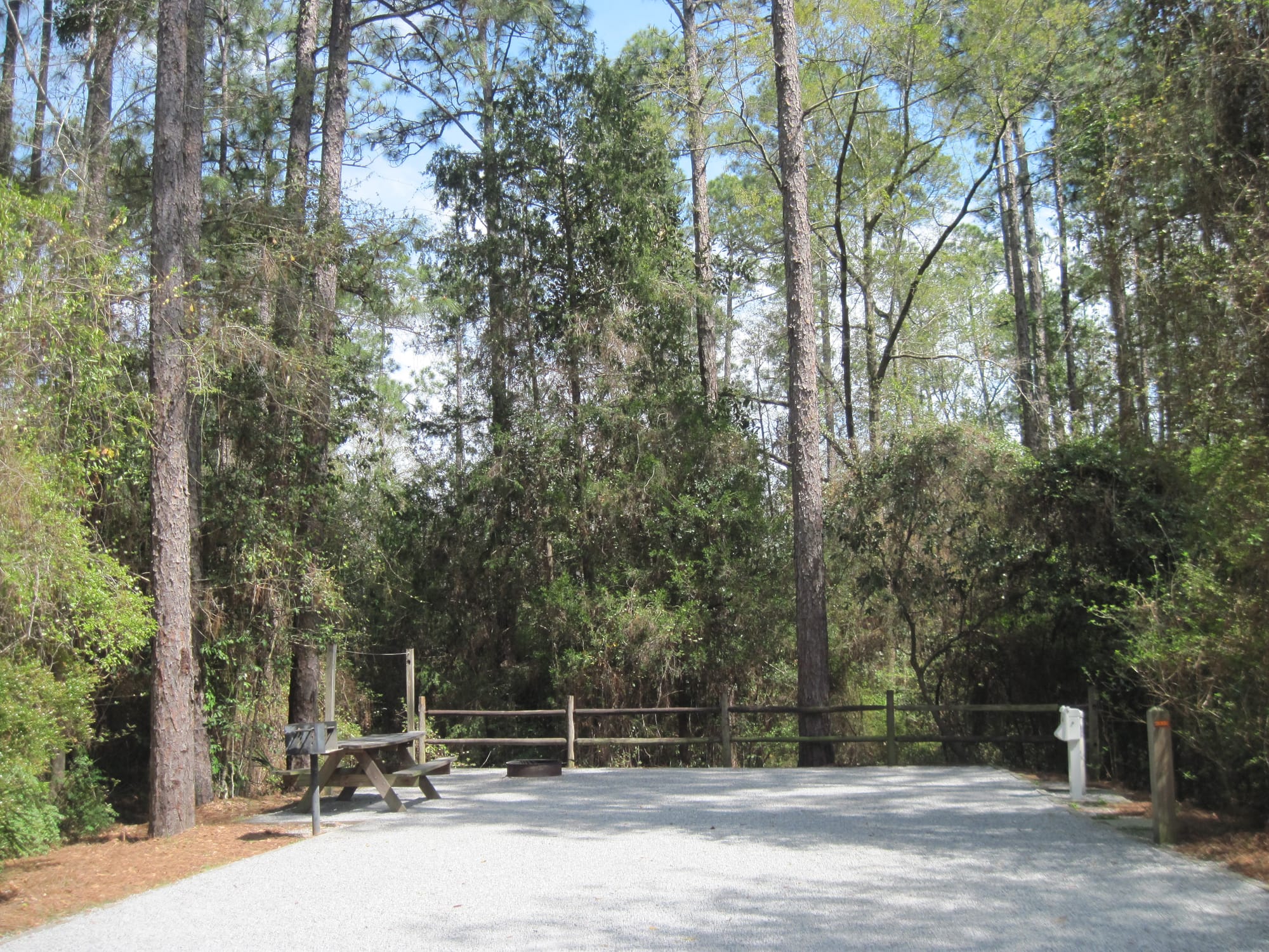Gravel covered campsite