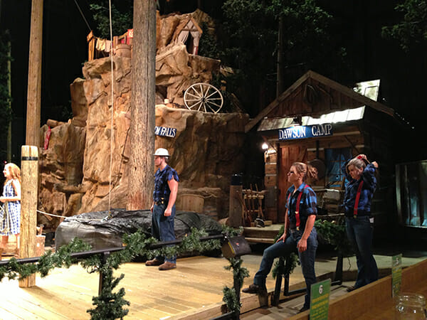 Our lumberjack family for the evening, the Dawsons