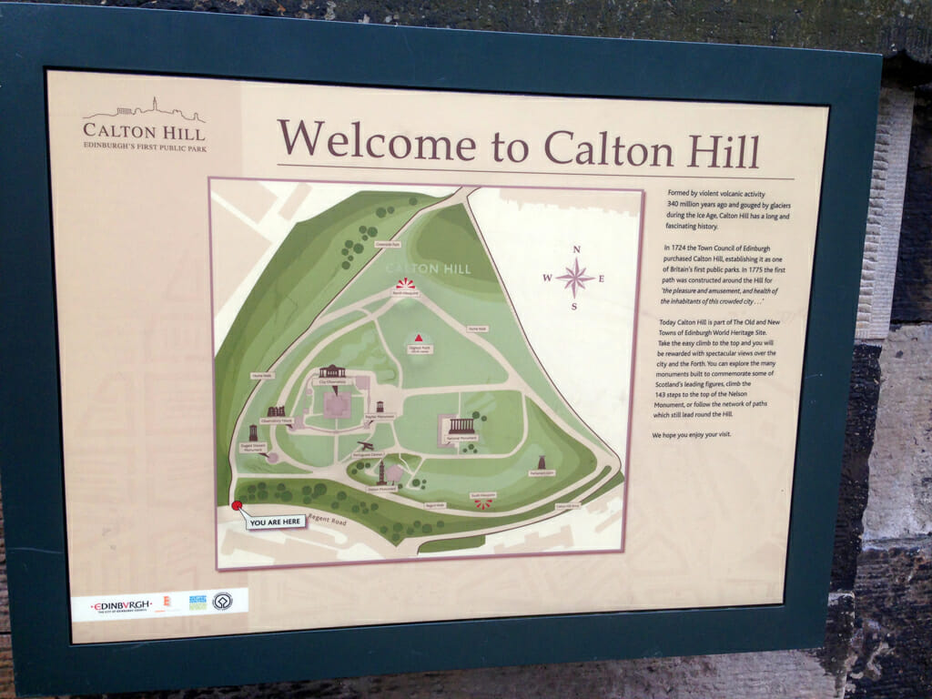 Trail map for Calton Hill