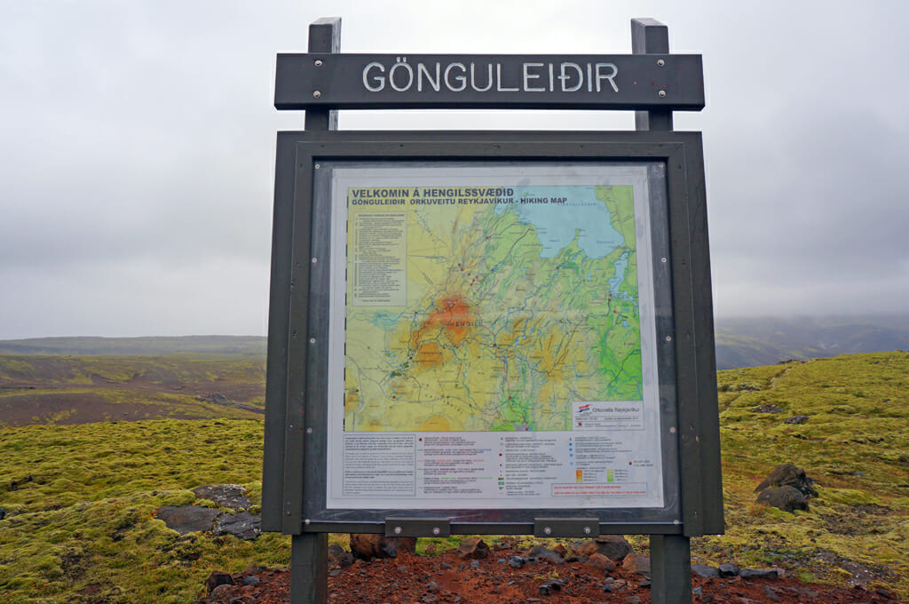 Trailhead map Hengilssvæðið 