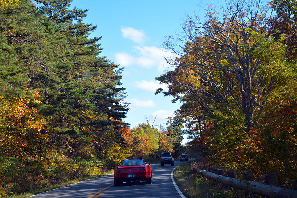 Corvette on Skyline Drive