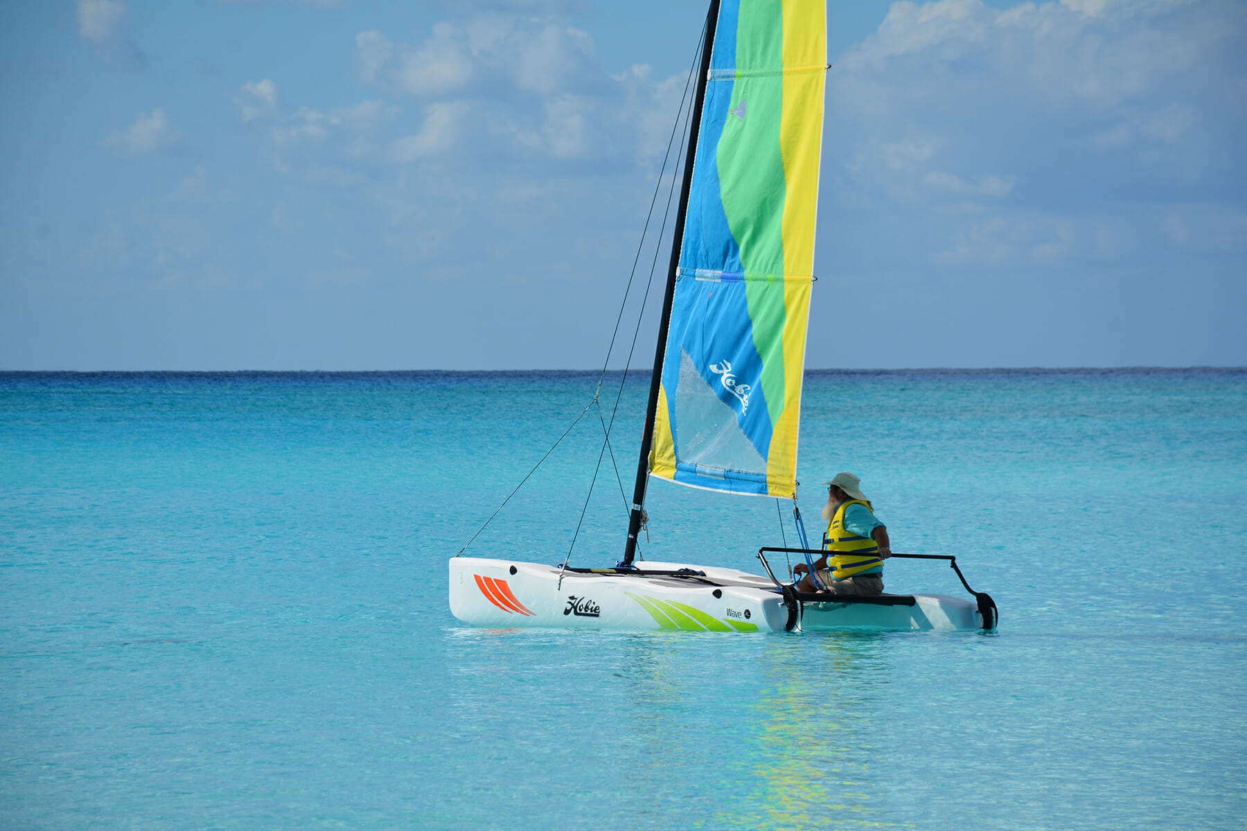 Hobie Cat at Half Moon Cay, Bahamas