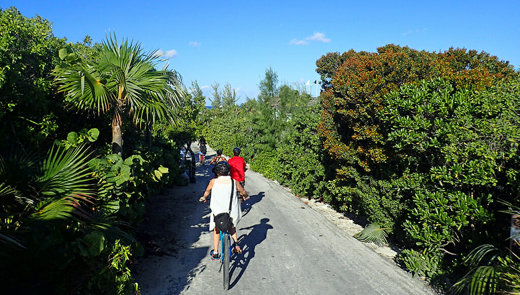 Biking Half Moon Cay