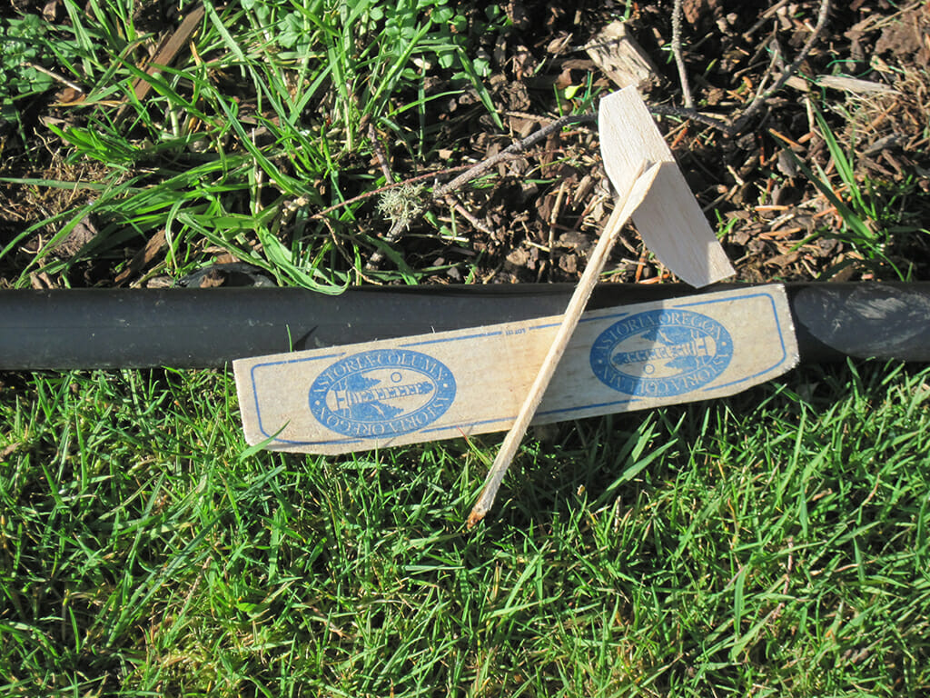 A downed balsa wood plane