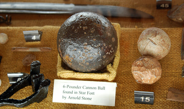 Cannonball shot at Ninety Six