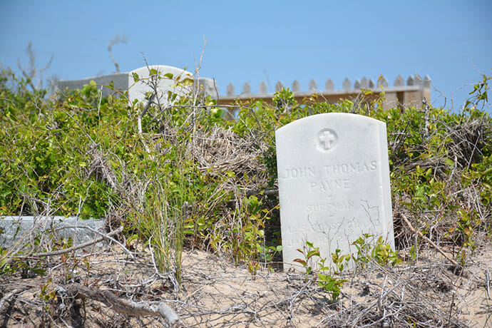 The crumbling cemetery at Salvo