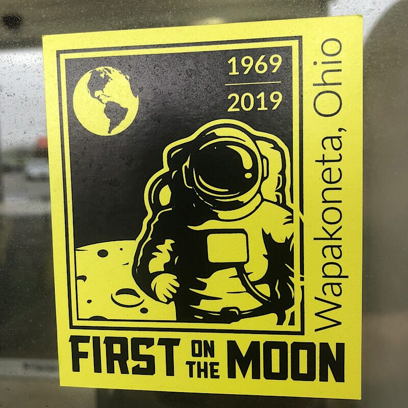 First on the Moon banner