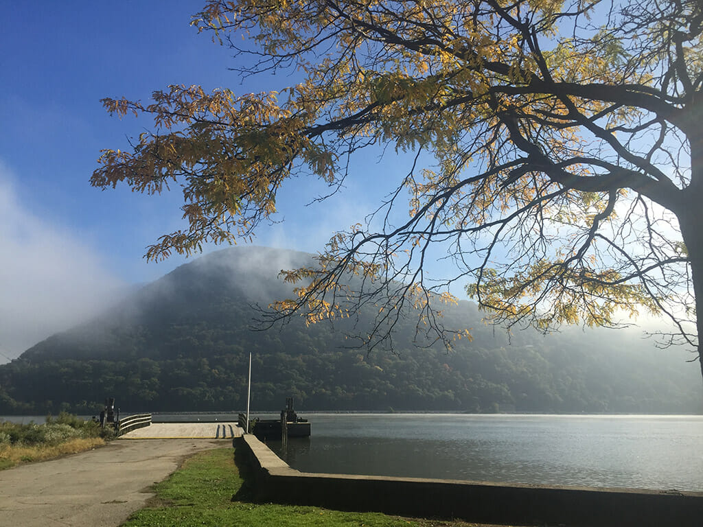 The Hudson River at the base of Bear Mountain