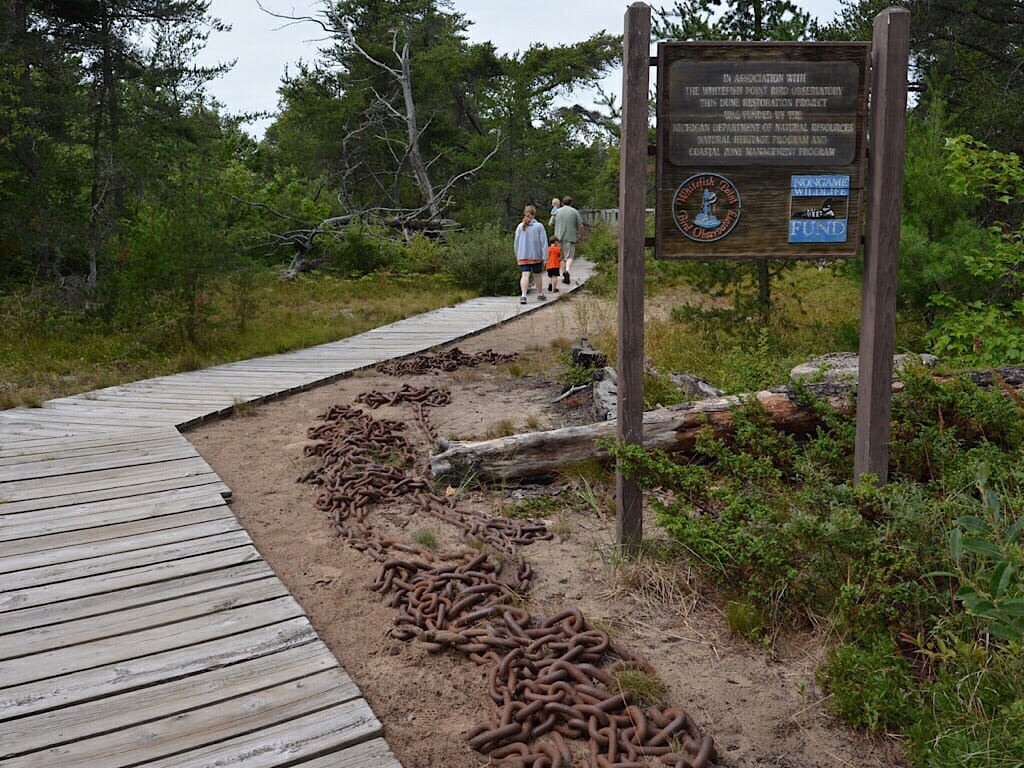 One of several nature trails at Whitefish Point