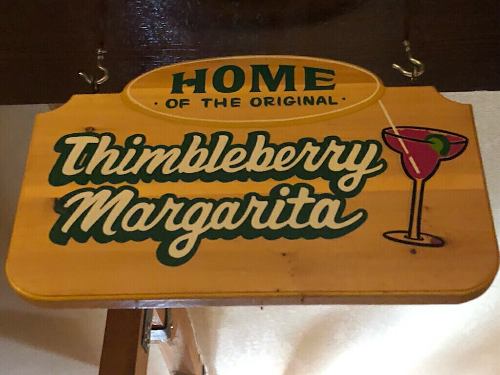 Thimbleberry margarita sign