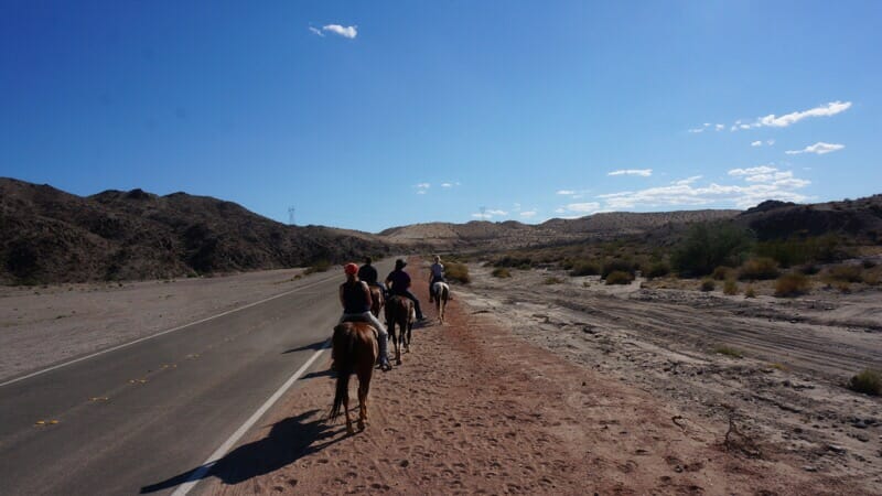 Riding roadside in Laughlin