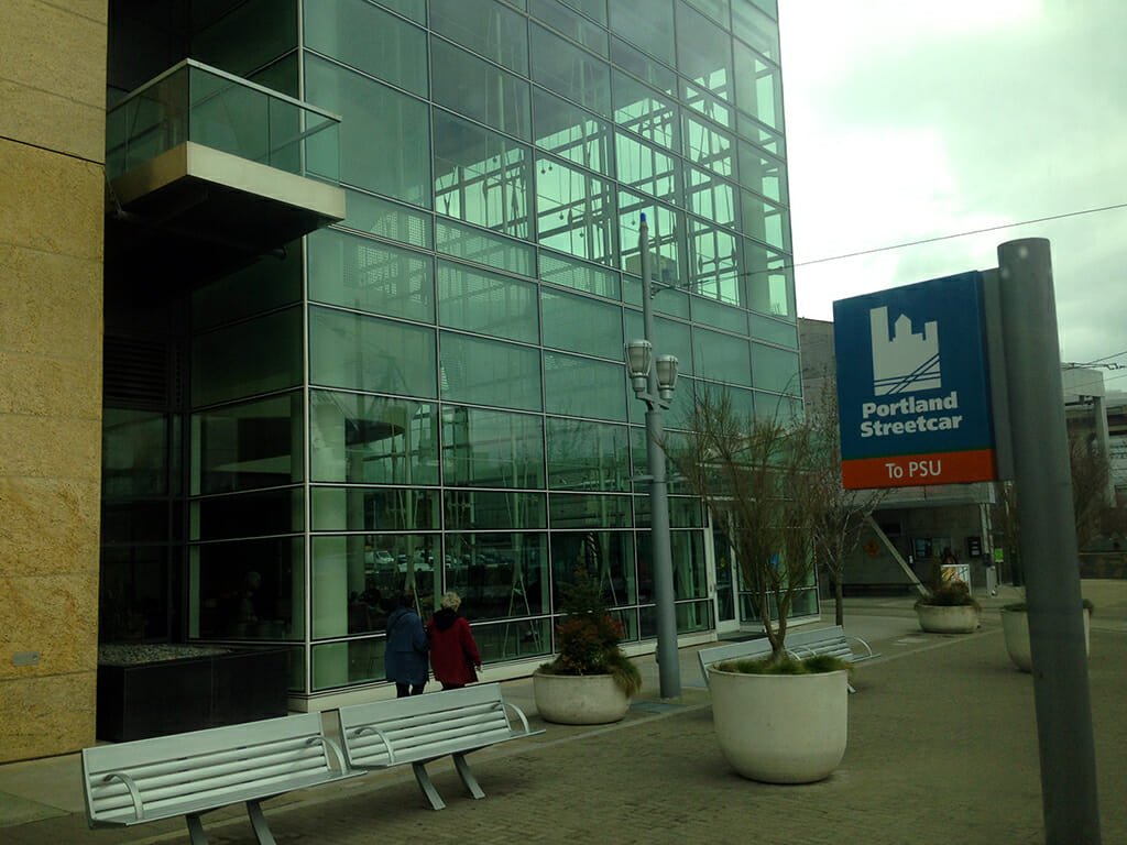 Trolley stop on the Portland 4T